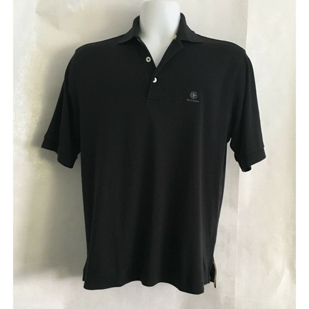 At The Top Shirt Burj Dubai Polo Medium‎ Black Embroidered Cotton Shirt